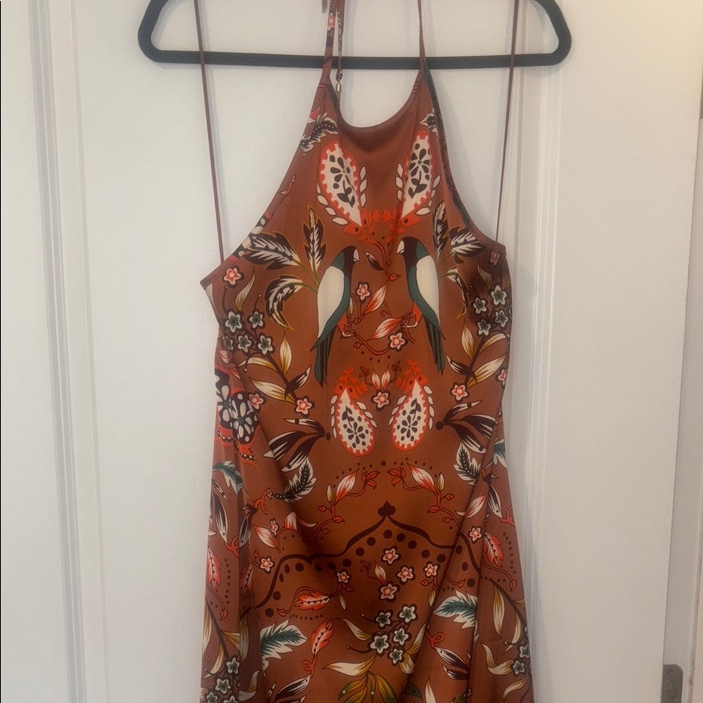 House of Harlow 1960 Orange Halter Sundress